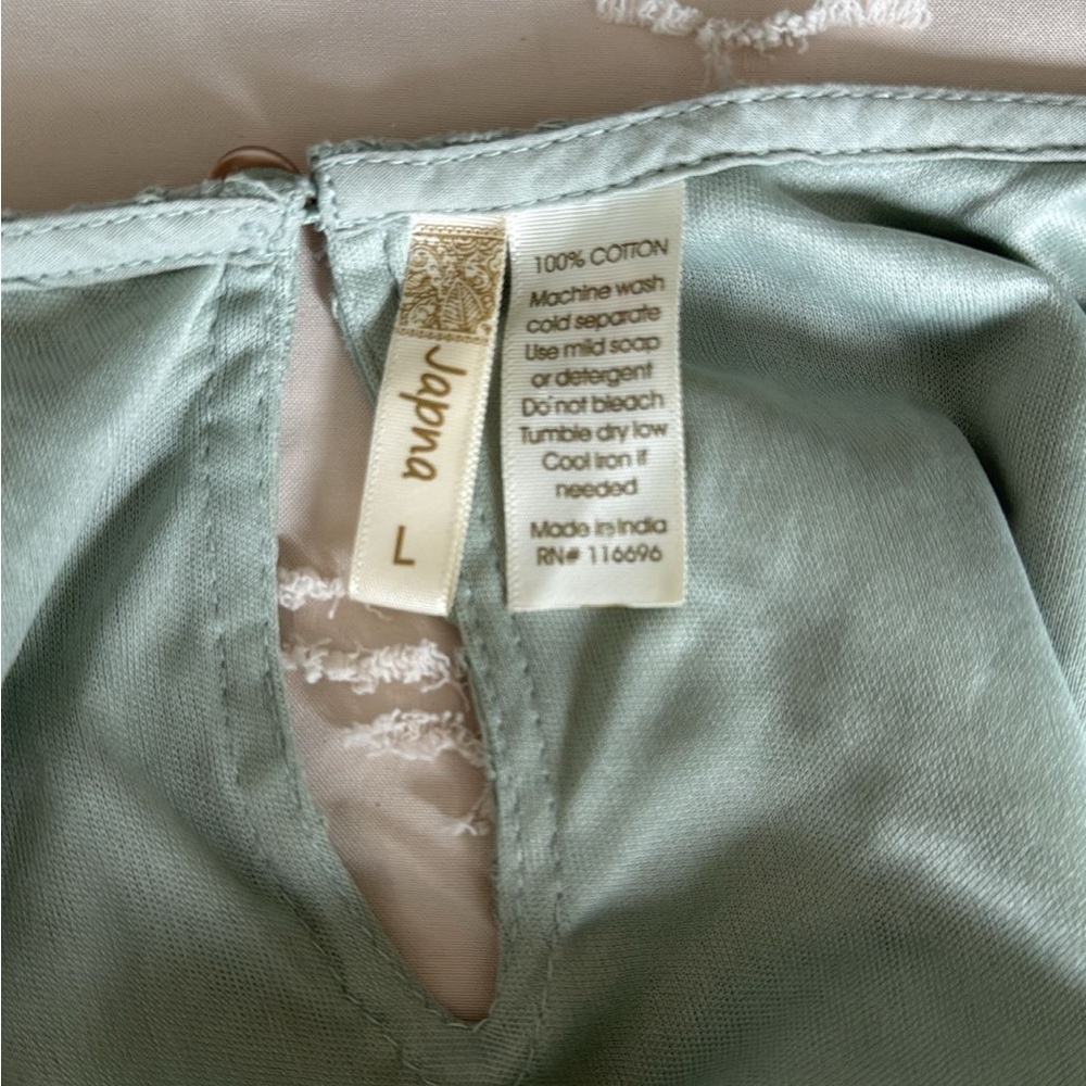 Mint Green Eyelet Dress - Picture 3 of 3